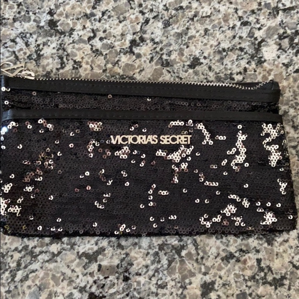 Black sequin clutch